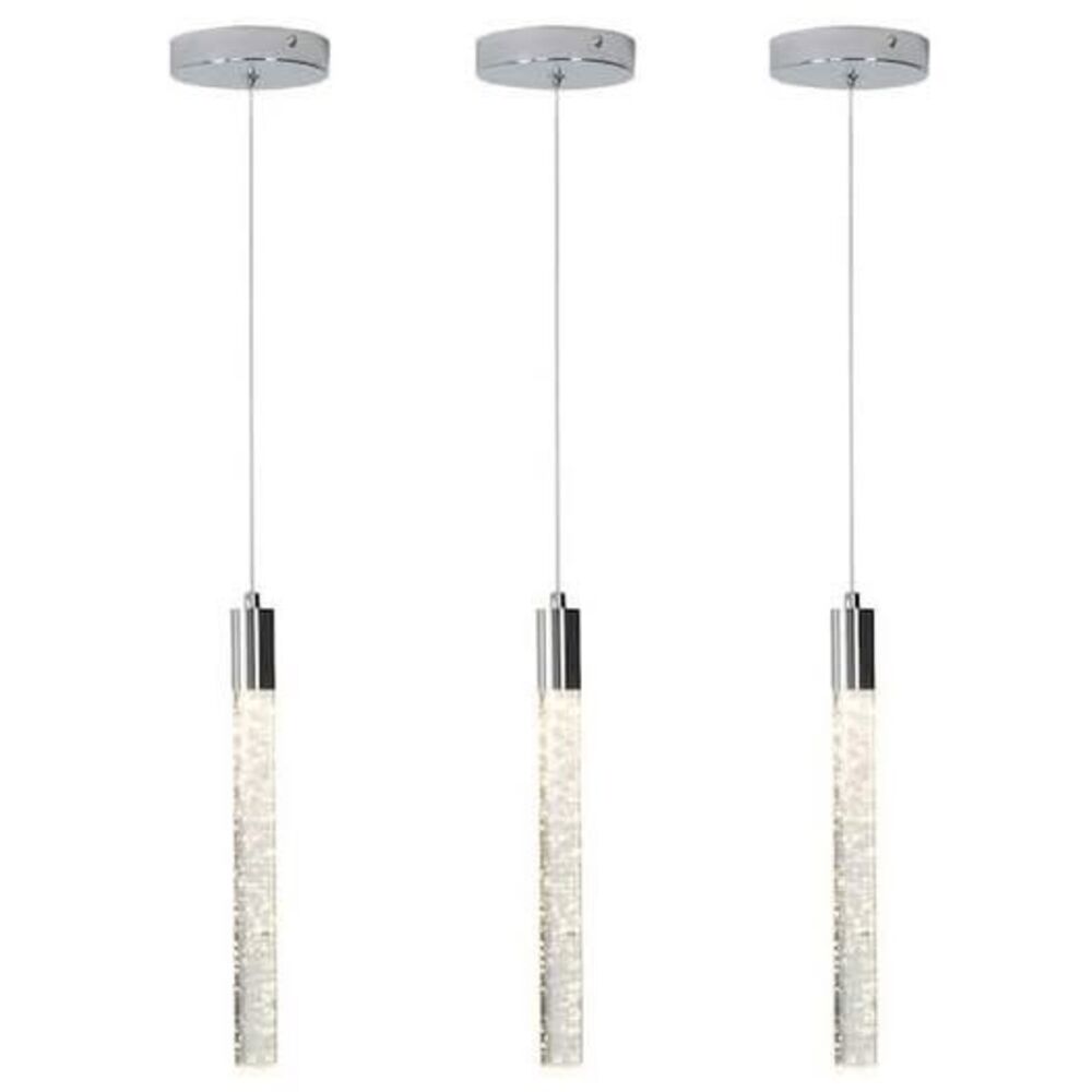 LED 6-Watt 1-Light 3-Pack Chrome Mini Pendant Lights